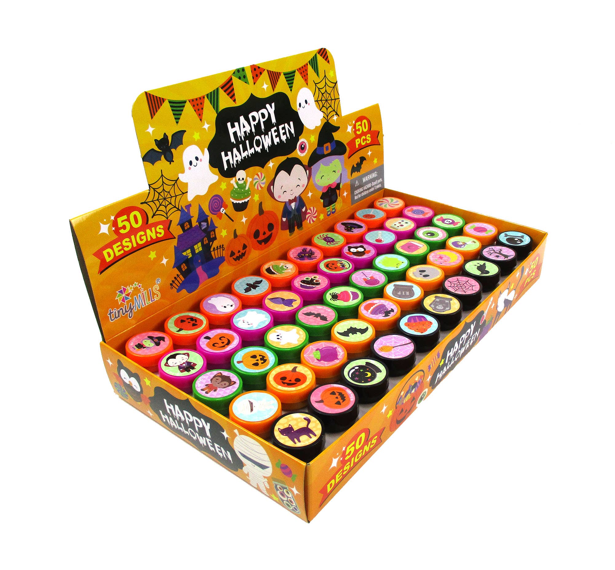 Tiny Mills - Wholesale Rubber/Decorative Stamp - Kids & Baby - 50 Pcs New Spooky Halloween Stampers for Kids 7