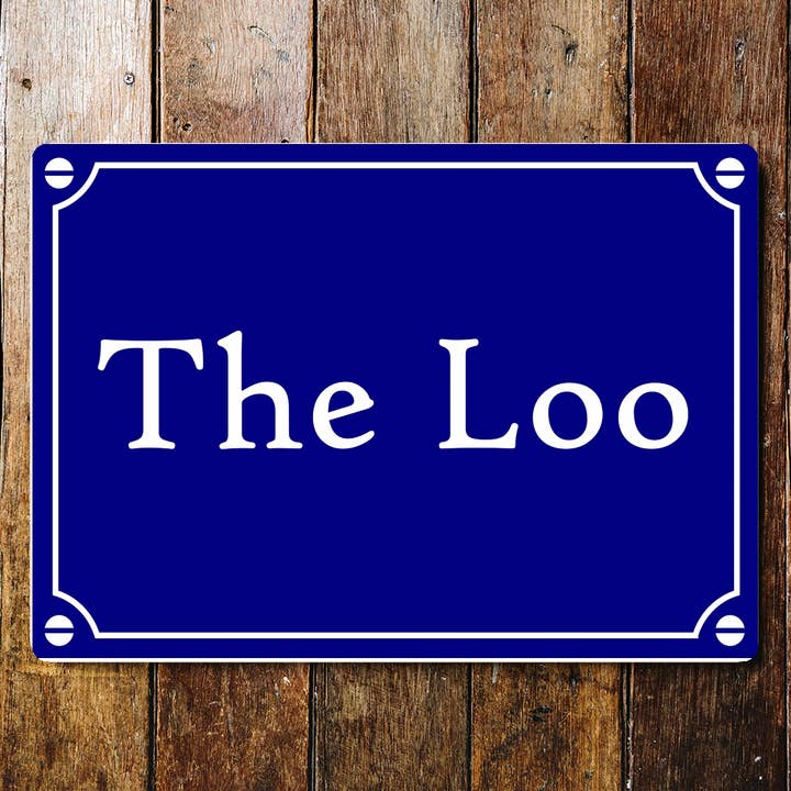 The British Metal Signs Company - Wholesale Bathroom Sign - Loo Toilet Seat Metal Sign Plaque