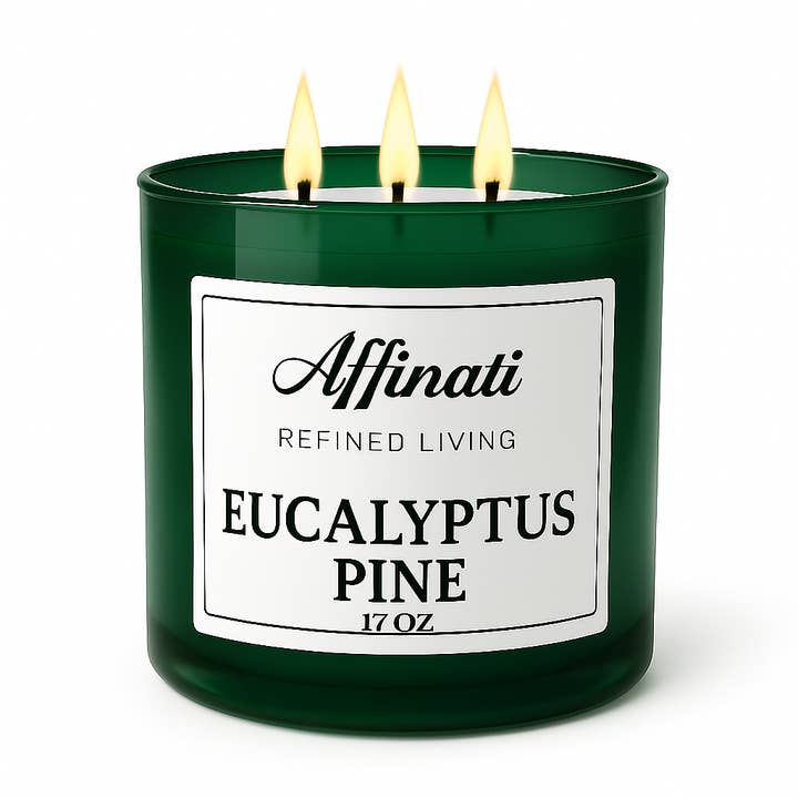 Bougie à 3 mèches Eucalyptus Pin pour la vente par Affinati