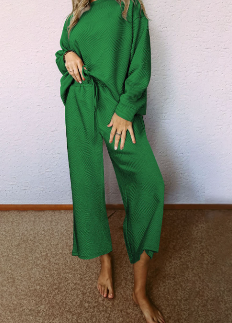 Lovesoft - Venta al por mayor Conjunto de ropa cómoda - Mujer - Conjunto holgado de 2 piezas ultra suelto y texturizado personalizable17