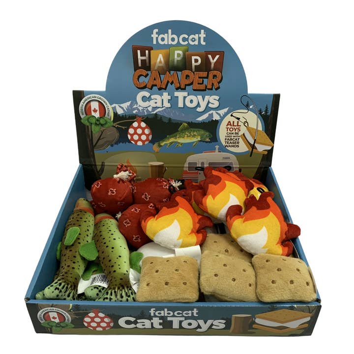 fabdog - Wholesale Pet Toy - Cat - Happy Camper PDQ Cat Toy