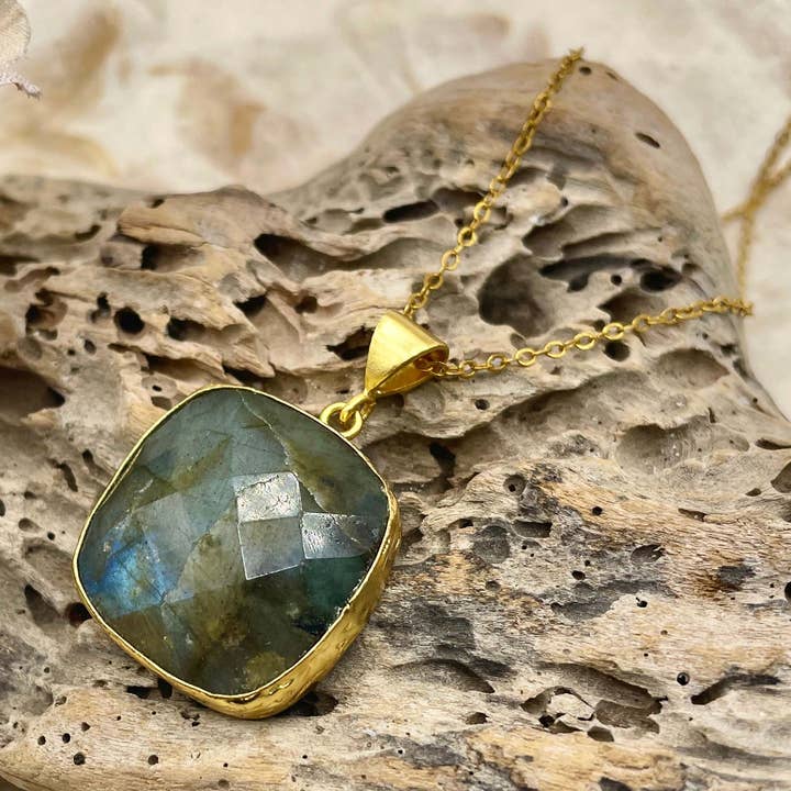 Square Duma Stone Necklace for wholesale by Kipepeo