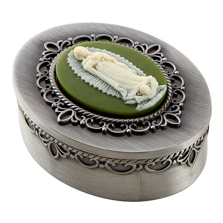Christian Brands Catholic - Wholesale Decorative Box - Our Lady Of Guadalupe Cameo Rosary Box2