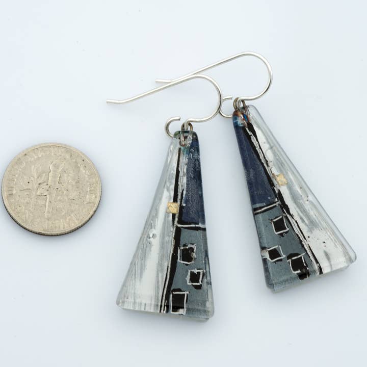 Momo Glassworks - Vente Boucles d'oreilles pendantes - Grauhaus Lg Triangles2