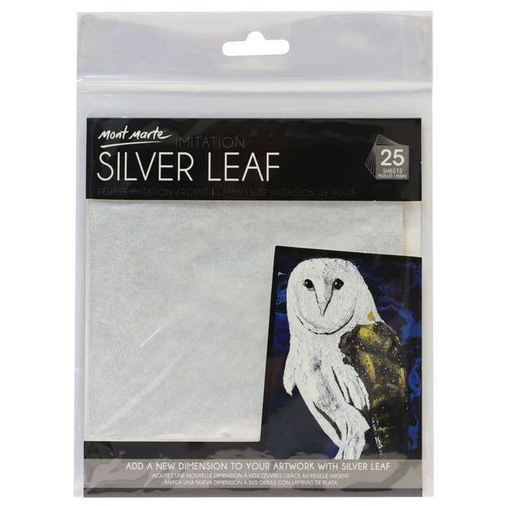Mont Marte Usa, Inc. - Wholesale Craft Supplies - Imitation Silver Leaf 14x14cm 25 Sheet