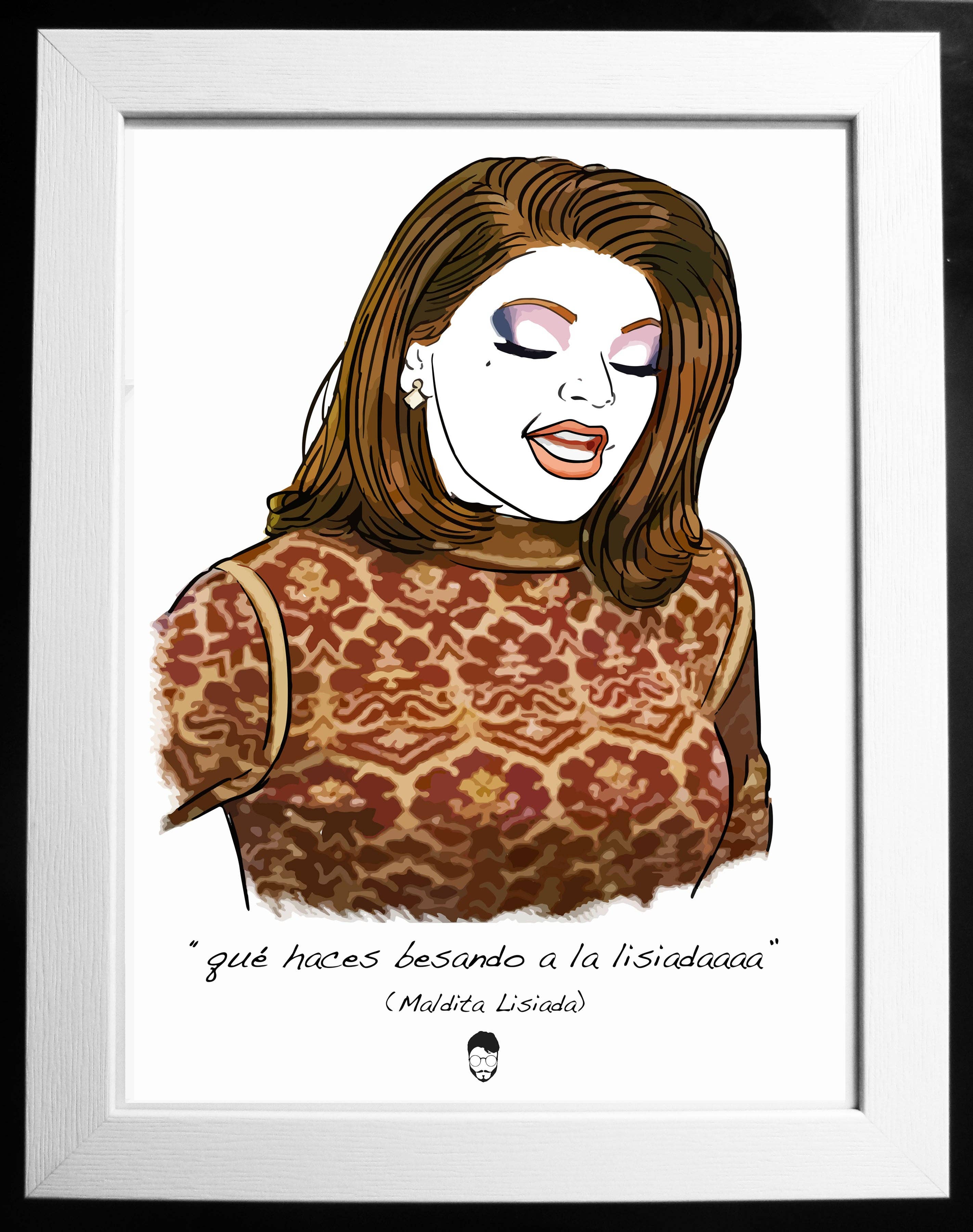 El loco del Pelo Rizo - Wholesale Art Print - Damn Crippled0