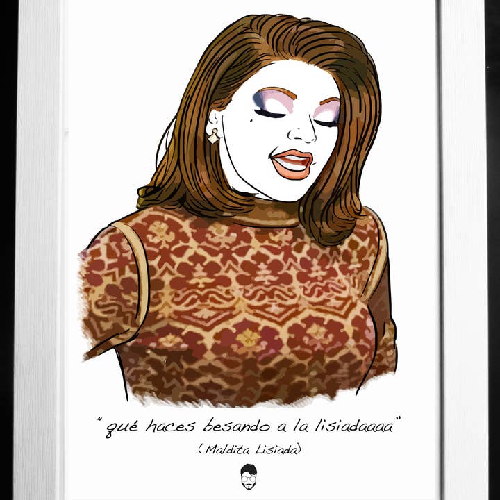 El loco del Pelo Rizo - Wholesale Art Print - Damn Crippled0