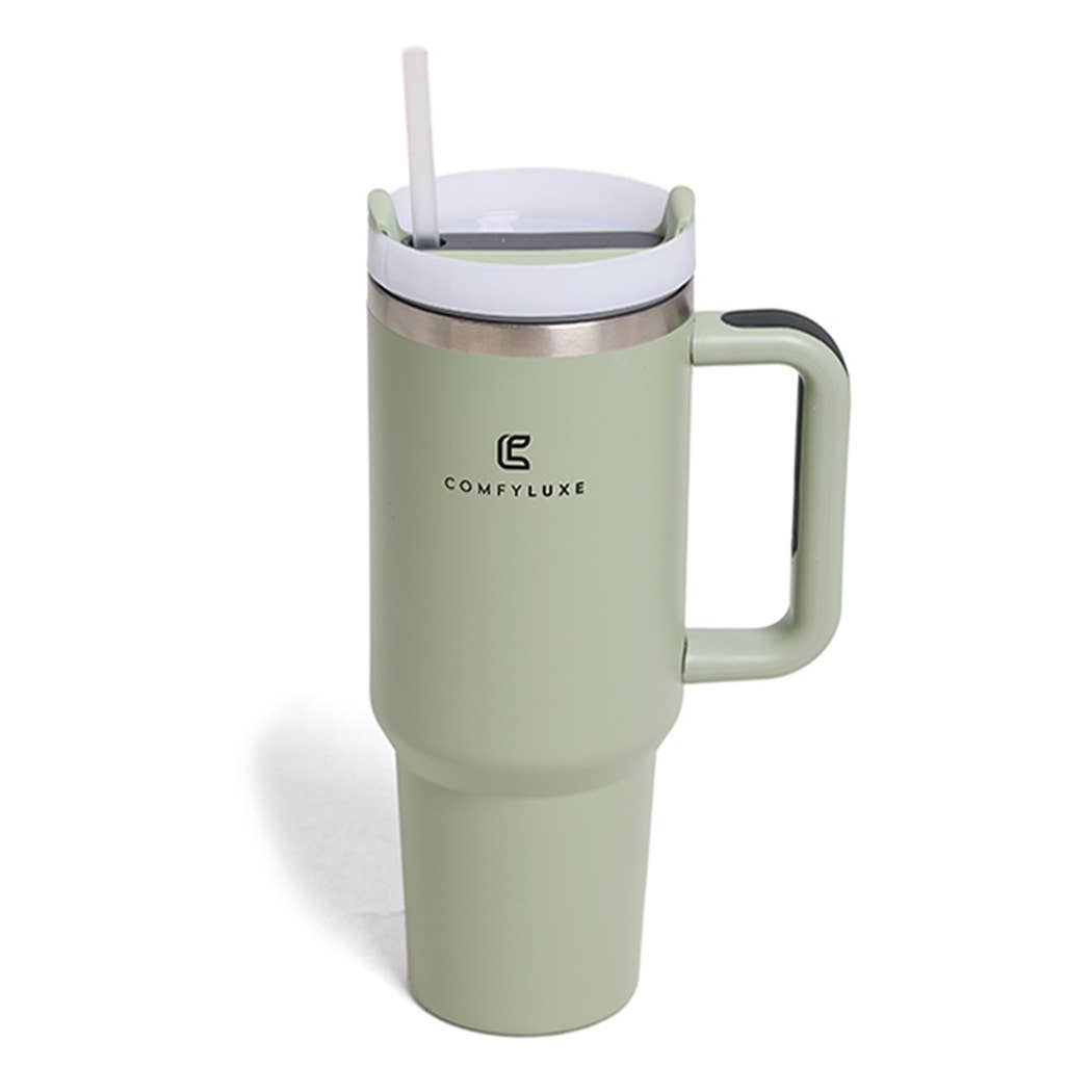 Fashion City - Wholesale Insulated mug/tumbler - Solid Colored 40oz Tumbler with Handle and Straw2