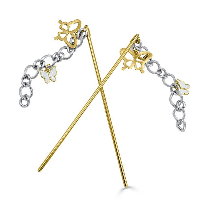 Palillos de eslabones con forma de mariposa para venta al por mayor de NUNCHI