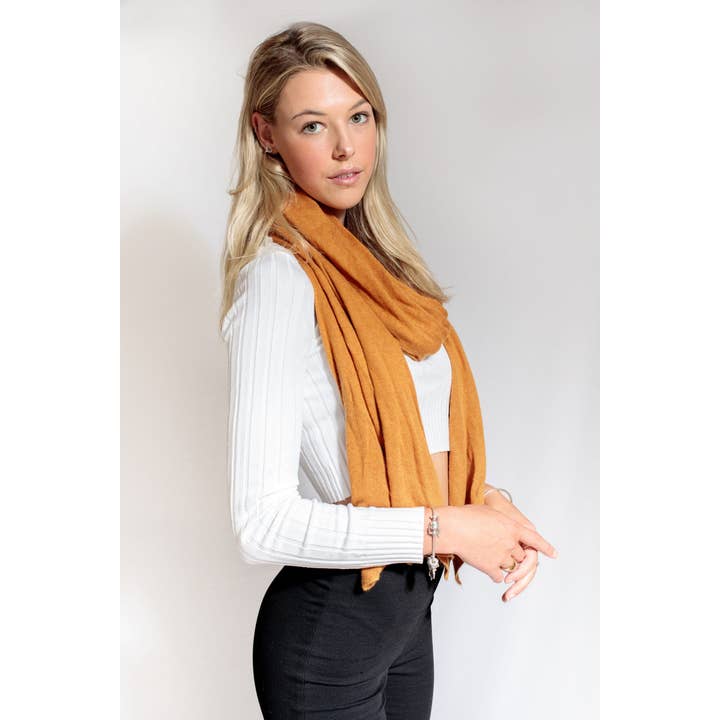 Alchemy Story - Wholesale Scarf – Women's - Cashmere Scarf | Mustard2