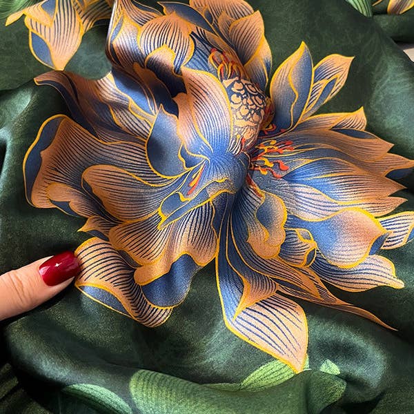 Sheer Trend - Wholesale Scarf - Women's - Flower Print See-Through Shawl&Scarf3