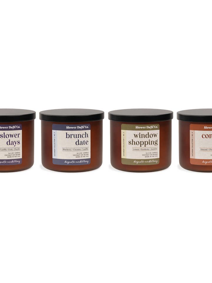 Saturday Collection - 14.5oz Jar Prepack for wholesale by Slower Days Co.