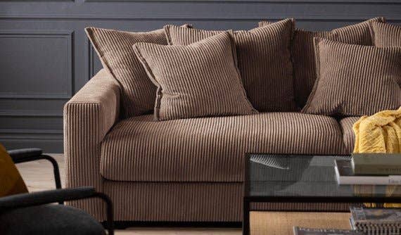 Lund 3-seater Sofa, Dusty Blue Corduroy, removable & washable cover for wholesale on Faire5