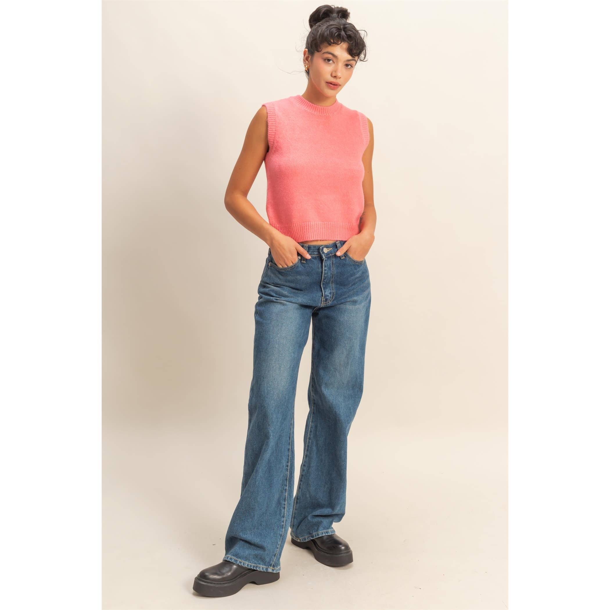 HYFVE – wholesale Tröjväst – Dam – Ärmlös rundhalsad stickad topp8