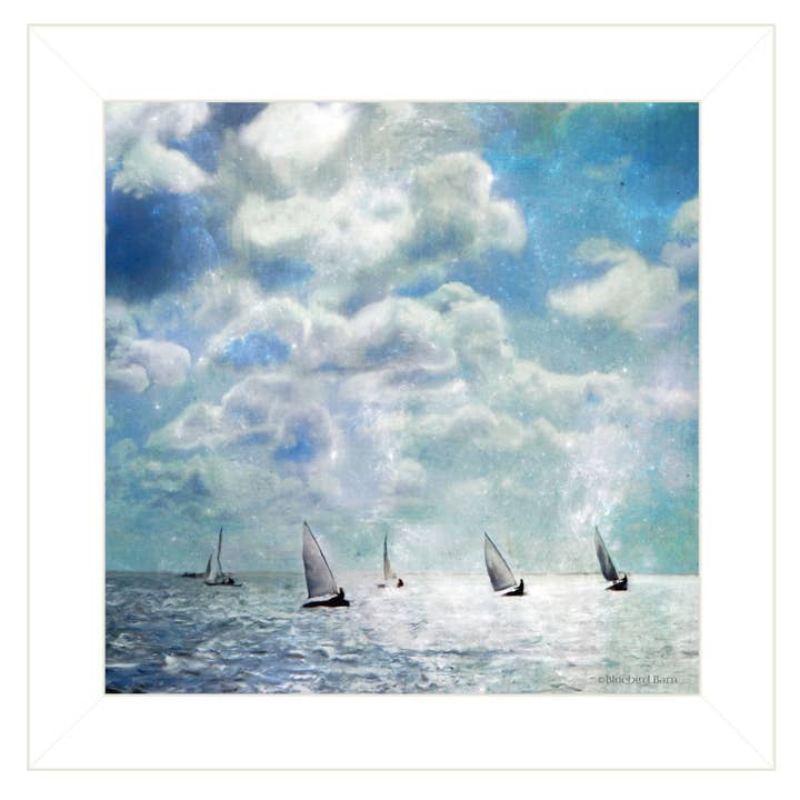 « Sailing White Waters » de Bluebird Barn Group, prêt à être accroché pour la vente par Trendy Decor 4U