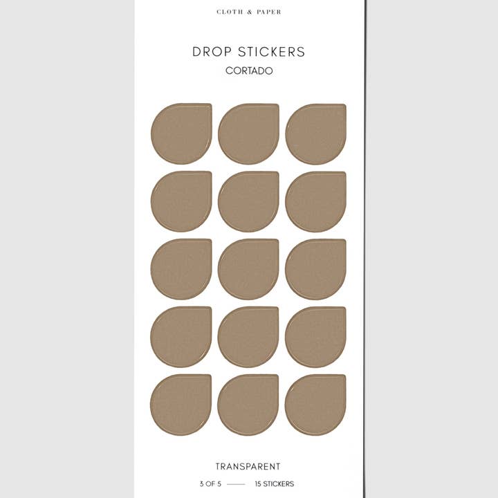 Cloth & Paper - Wholesale Sticker - Minimal Shape Sticker Set | Transparent | Drops27