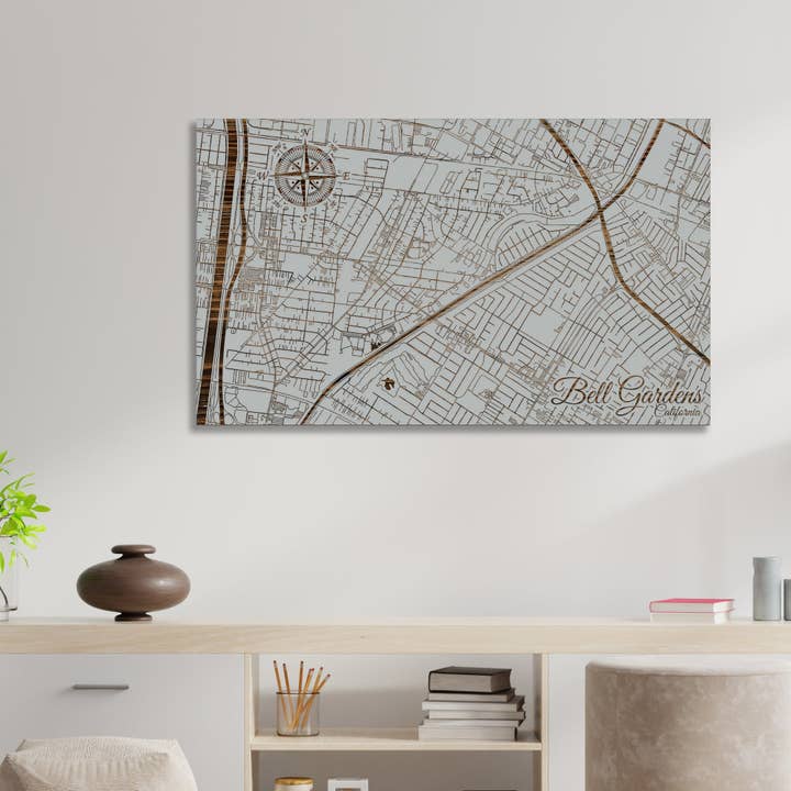 California: Bell Gardens Street Map for wholesale by Fire & Pine
