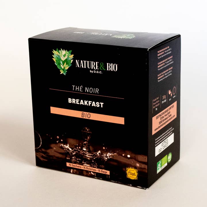 Thé Noir Breakfast Bio x15 infusettes Nature&Bio By DGC pour la vente par Destination Grand Comptoir