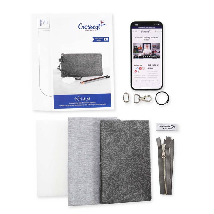 Crosscut Sewing Co. - Wholesale Craft Sewing Kit - Wristlet Sewing Kit - Adult Sewing Kit for Beginners23