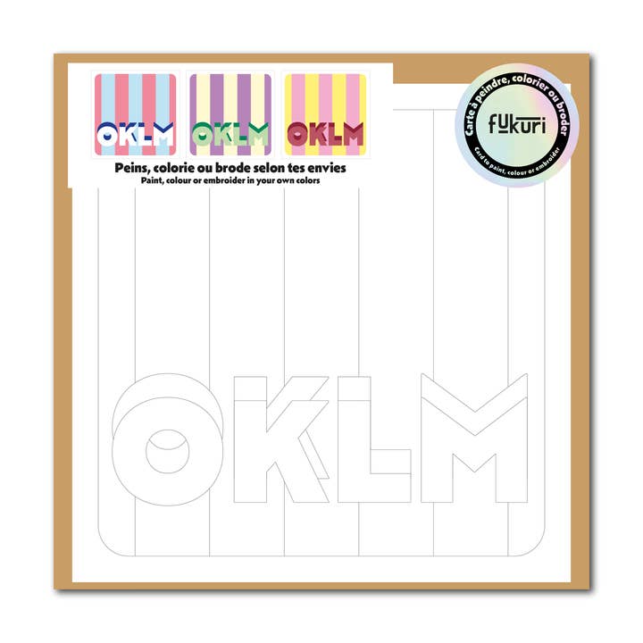 Creative card - OKLM (Take it easy) for wholesale by Fukuri