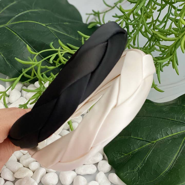 Ellison+Young - Wholesale Fashion Headband - Women's - Satin Silk Braid Headband
