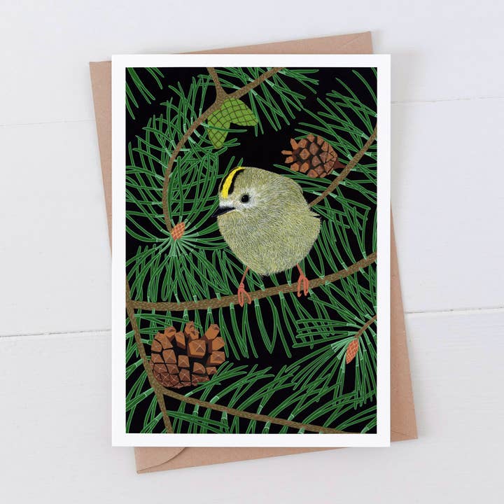 Carte Goldcrest pour la vente par Bird the Artist