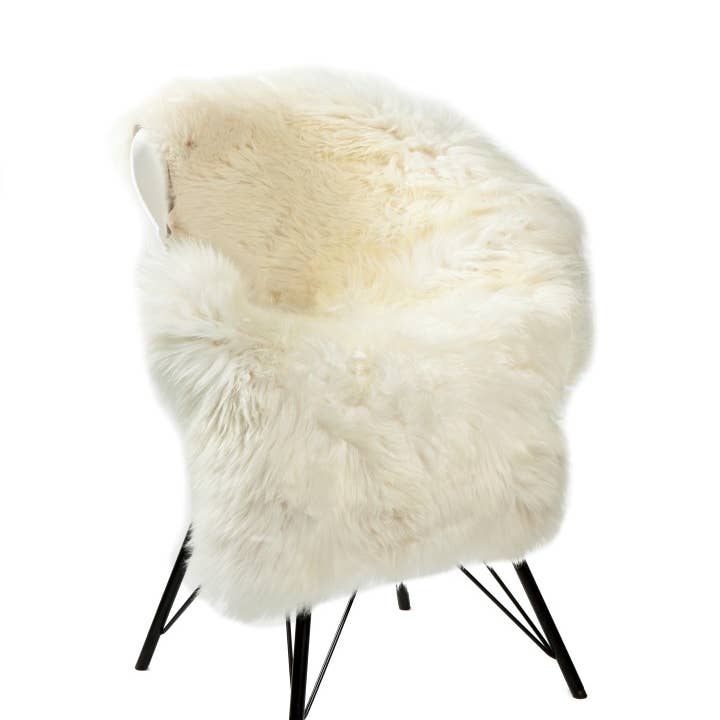 DYRESKINN® - Wholesale Chair Cushion - Sheepskin natural white 90-100cm0