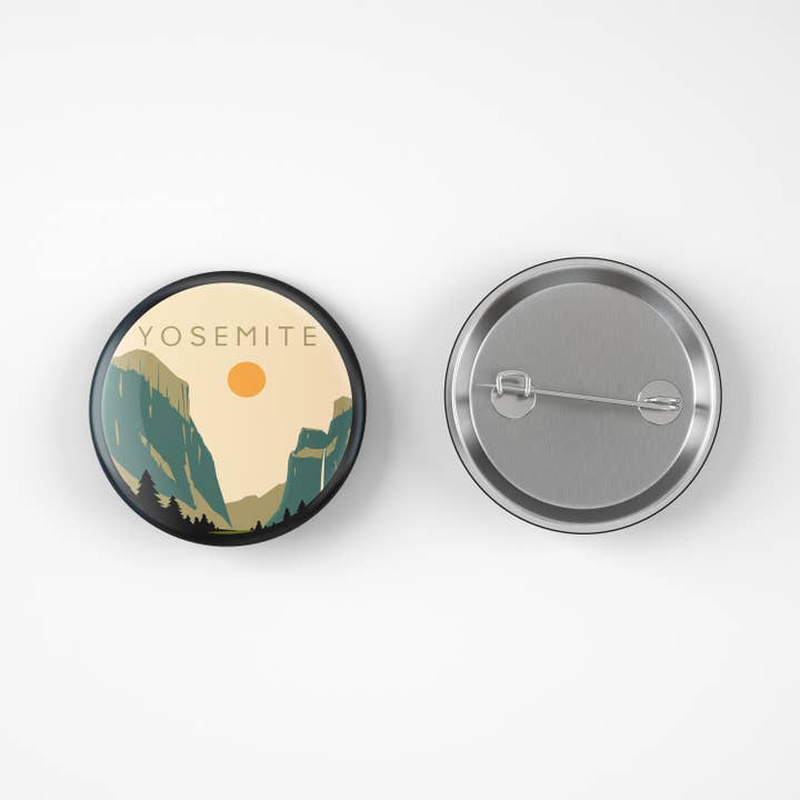 Albion Mercantile Co. - Wholesale Lapel Pin/Button - Yosemite National Park Button Pin (Sun)
