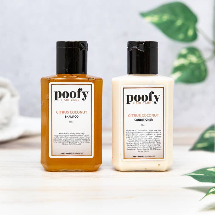 Poofy Organics - Wholesale Shampoo & Conditioner Set - Citrus Coconut Shampoo & Conditioner - Travel Set