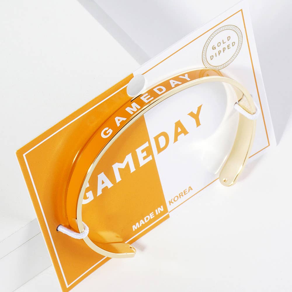 Sensibling Corp. – wholesale Manschettarmband – Guldpläterat GAMEDAY-meddelande emaljarmband20