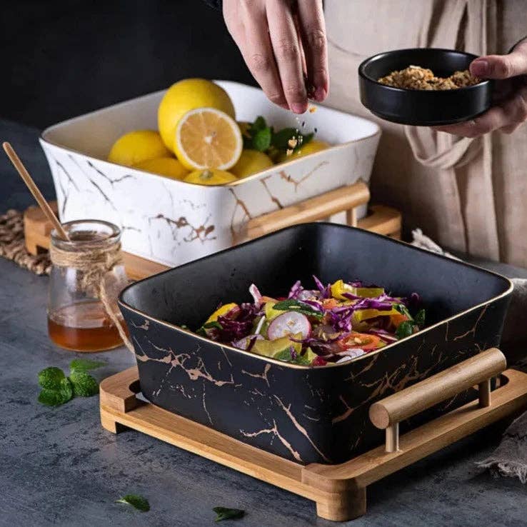 BRECK + FOX - Wholesale Serve Bowl - Marble Serving Bowl0