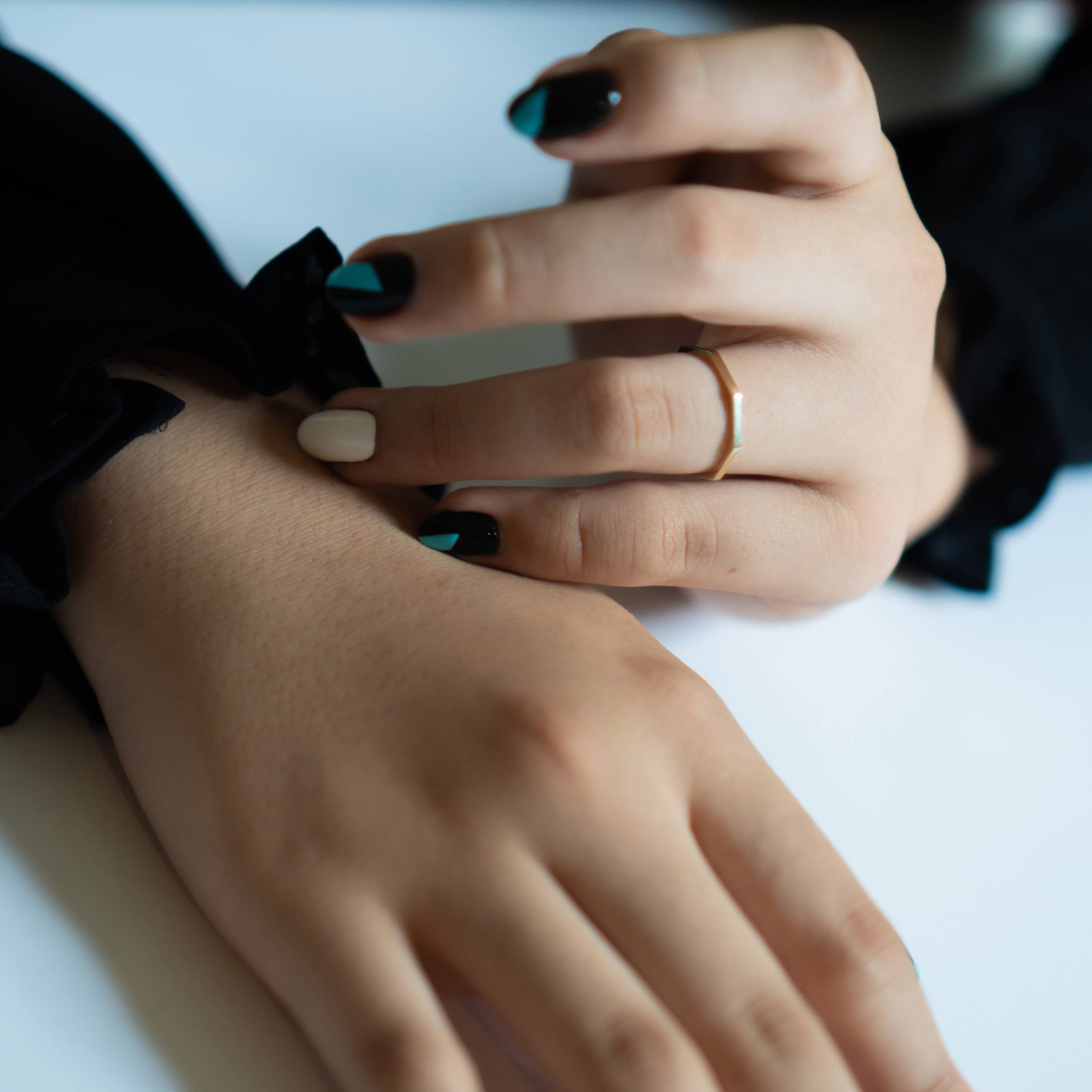 Futaba Hayashi - Wholesale Band/Stacked Ring - Octagon Ring Skinny - 14k yellow gold1