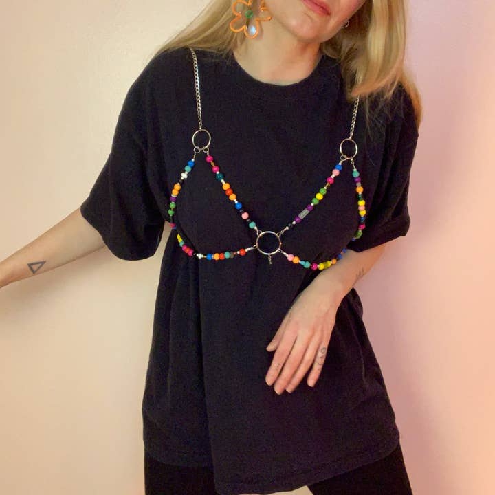 Shop Journal Vintage - Wholesale Bralette - Women's - Custom bead + chain bra top