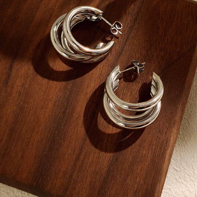 Revelari - Wholesale Hoop Earrings - Twisted Double Hoop Earrings