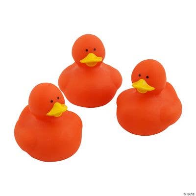 Fun Express - Wholesale Klassiek speelgoed - Kinderen - ORANJE RUBBEREN EENDJES