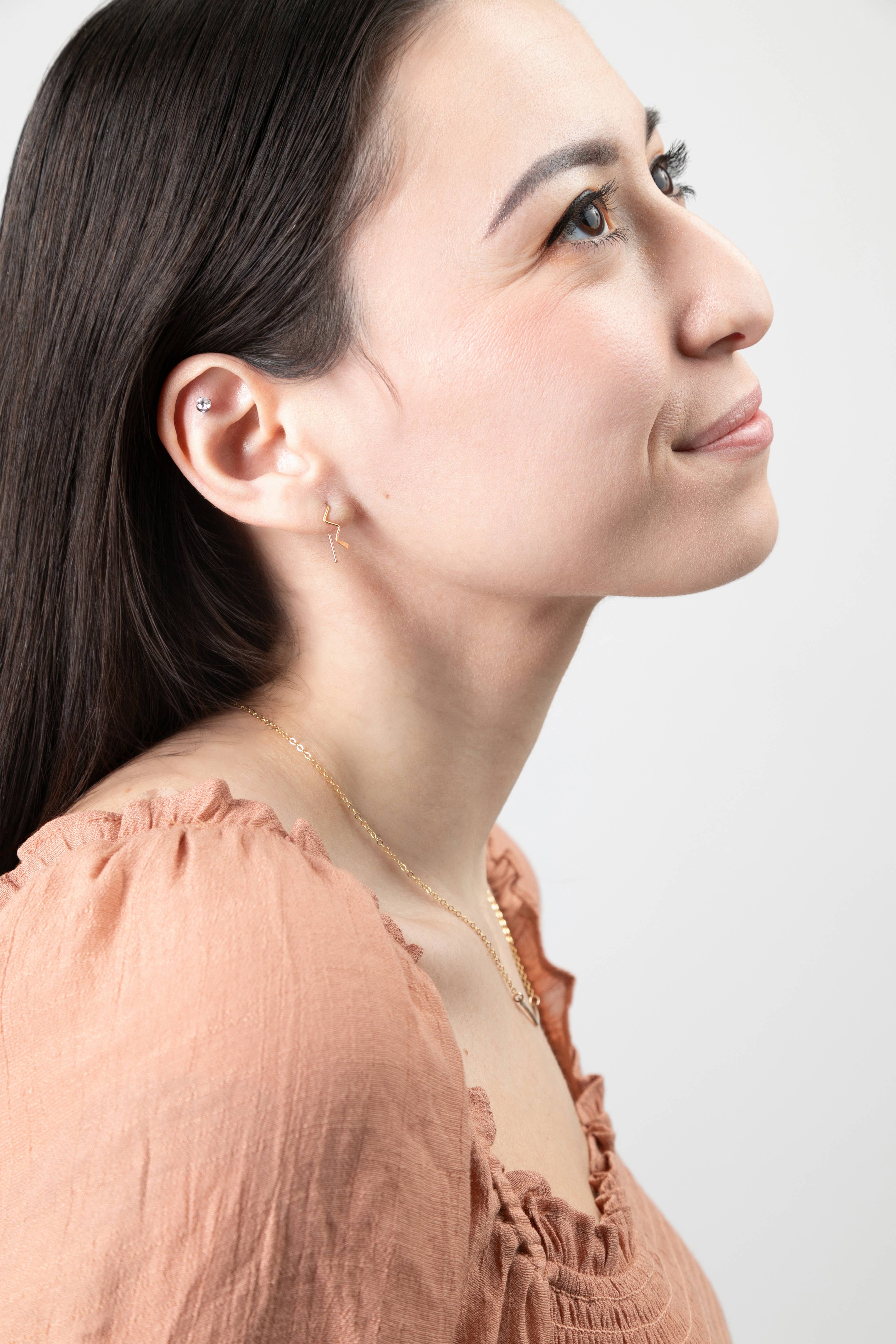 Forai - Wholesale Dangle Earrings - Zun Zuun Threader Earrings in 14k Gold Filled3