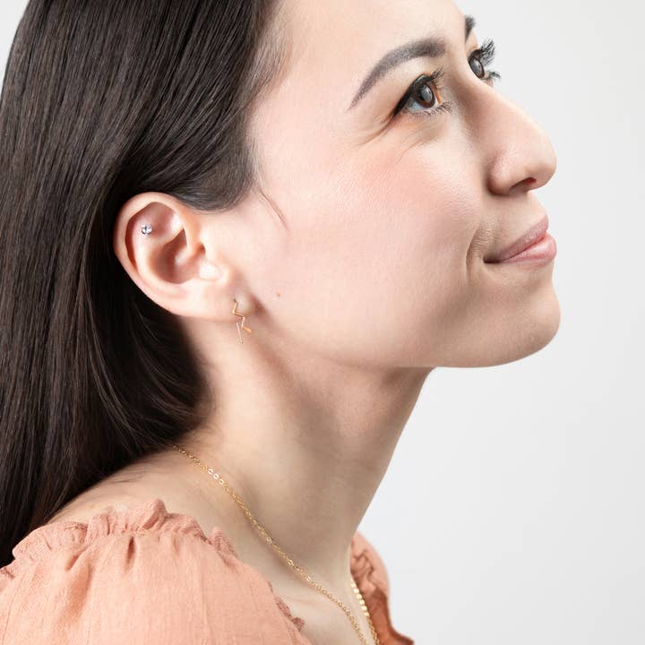 Forai - Wholesale Dangle Earrings - Zun Zuun Threader Earrings in 14k Gold Filled3