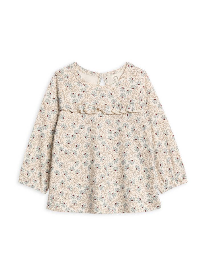 Sorren Ruffle Long Sleeve Top for wholesale by Colored Organics