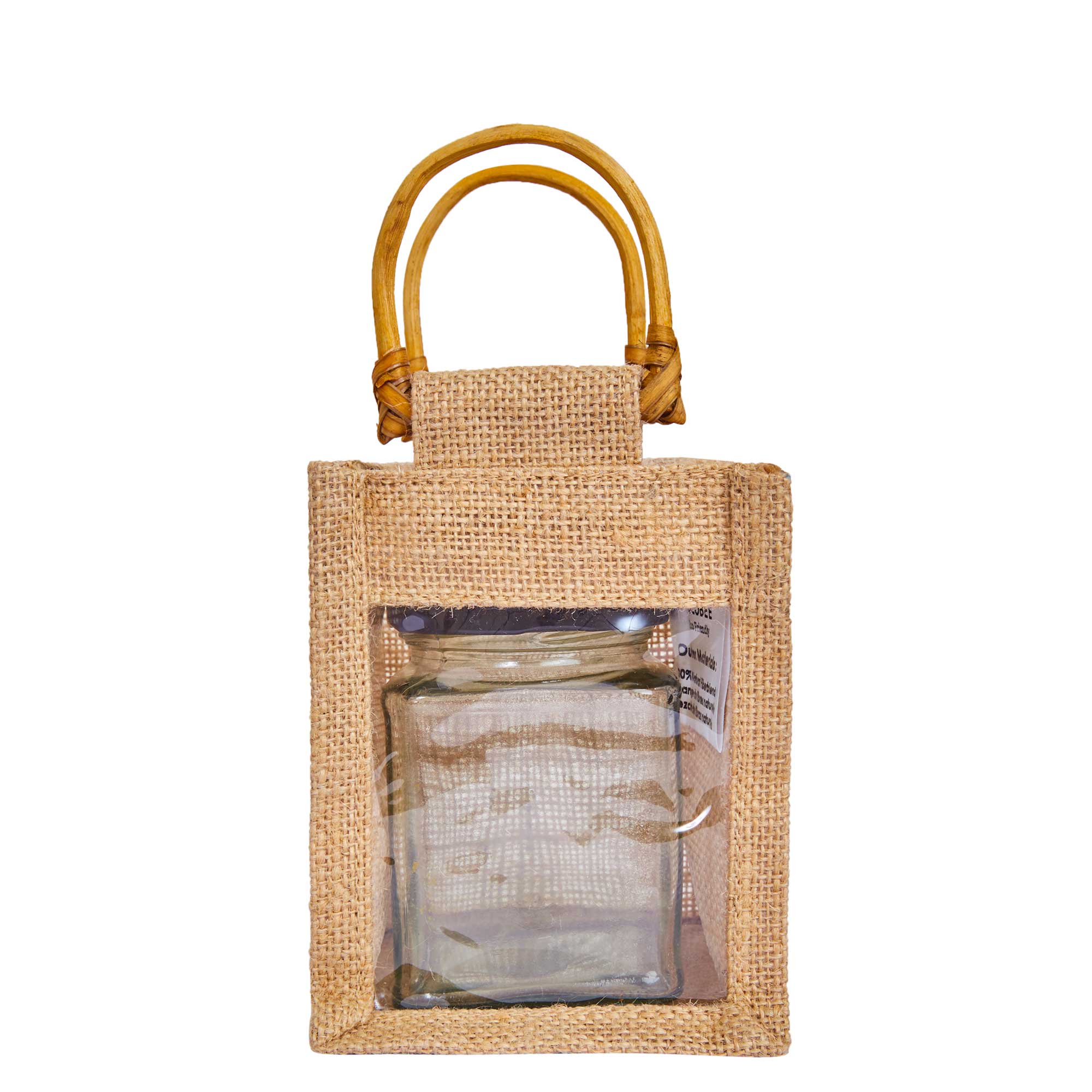 ecojutebags - Wholesale Gift Bag Set/Pack - Set of 12 Burlap Gift Bags – Small Jute with PVC Window3