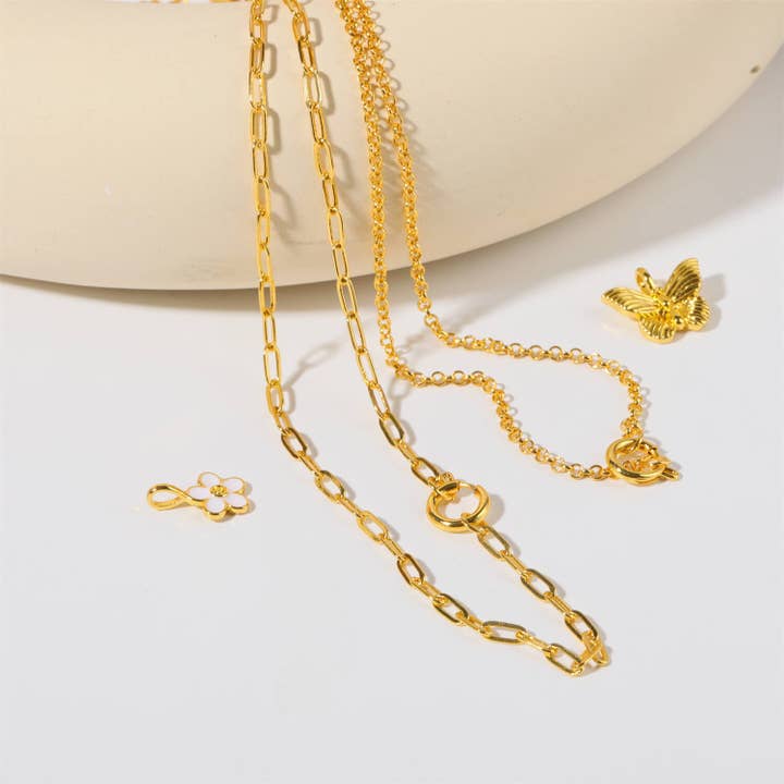 Verdivine – wholesale Pendant/charm necklace – Personalized Signature Charm Holder Necklace1