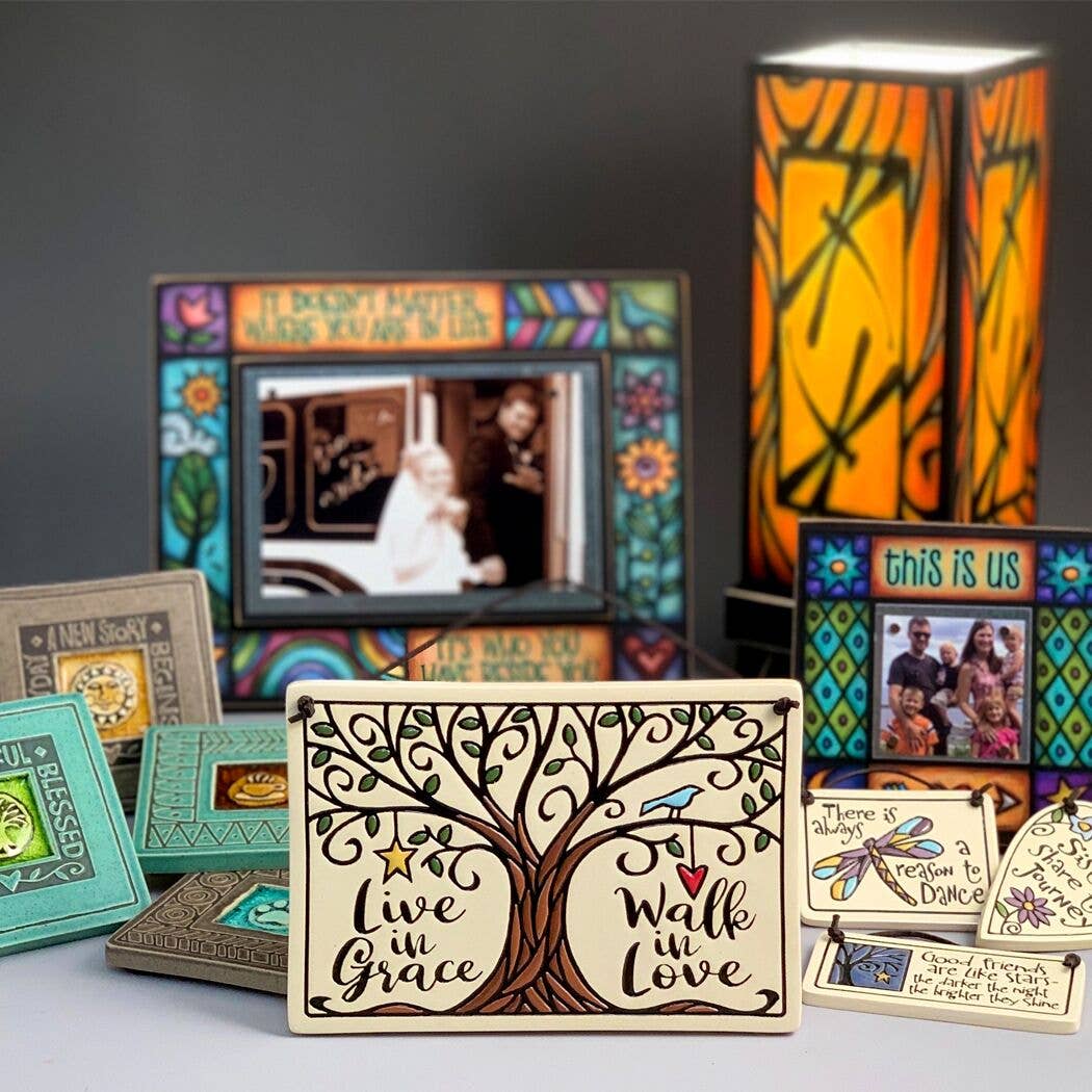 Macone Clay / Spooner Creek - Wholesale Coasters - C15 - Thankful Grateful and Blessed Coaster1