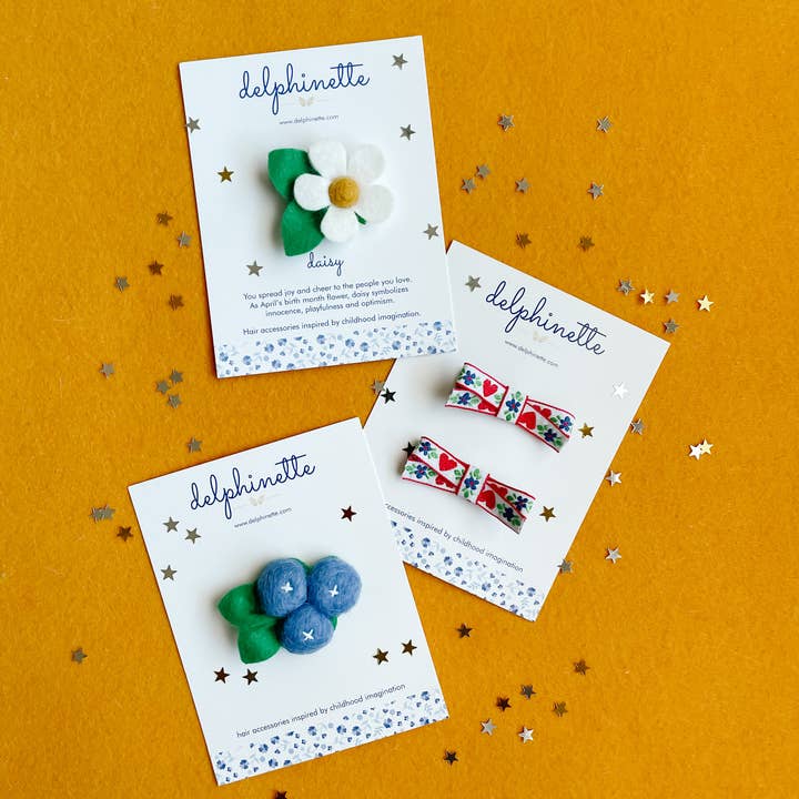 delphinette - Wholesale Hair Clip - Kids - Blueberry Hair Clip