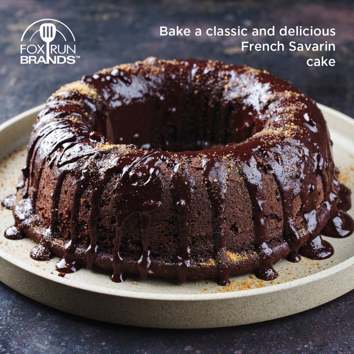 Fox Run Brands - Wholesale Cake Pan - Fox Run French Savarin Cake Mold, Ring Cake Pan, 9.5"