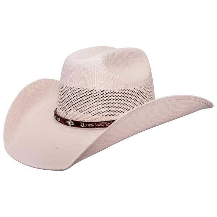Cream Western Straw Cowboy Hat - Style Austin for wholesale on Faire