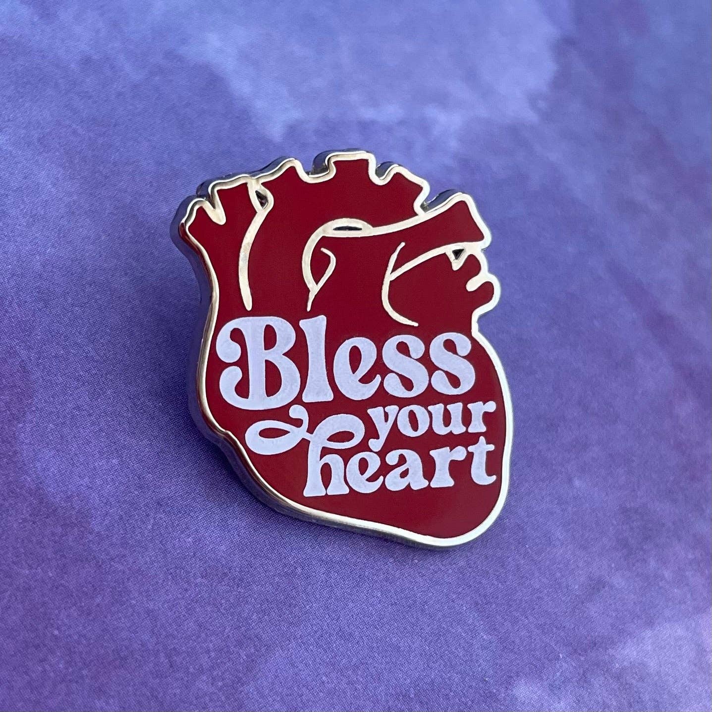 Rad Girl Creations - Wholesale Lapel Pin/Button - Bless Your Heart Pin
