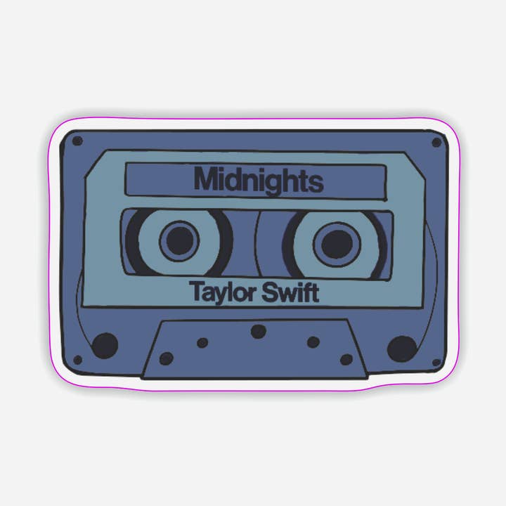 Midnights Album Inspired Cassette Tape Sticker -Taylor Swift for wholesale by Danni Boden Designs