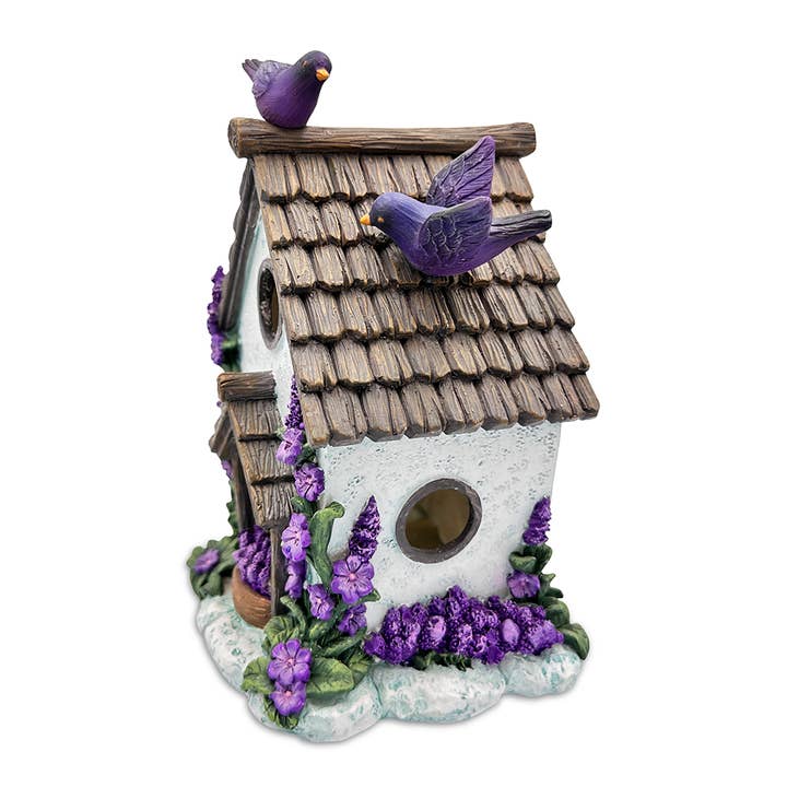 OrnamentallyYou - Wholesale Decorative Figurine - Lovely Floral Lavender Bird House Figurine, 7" Novelty Cottage Garden Decor9