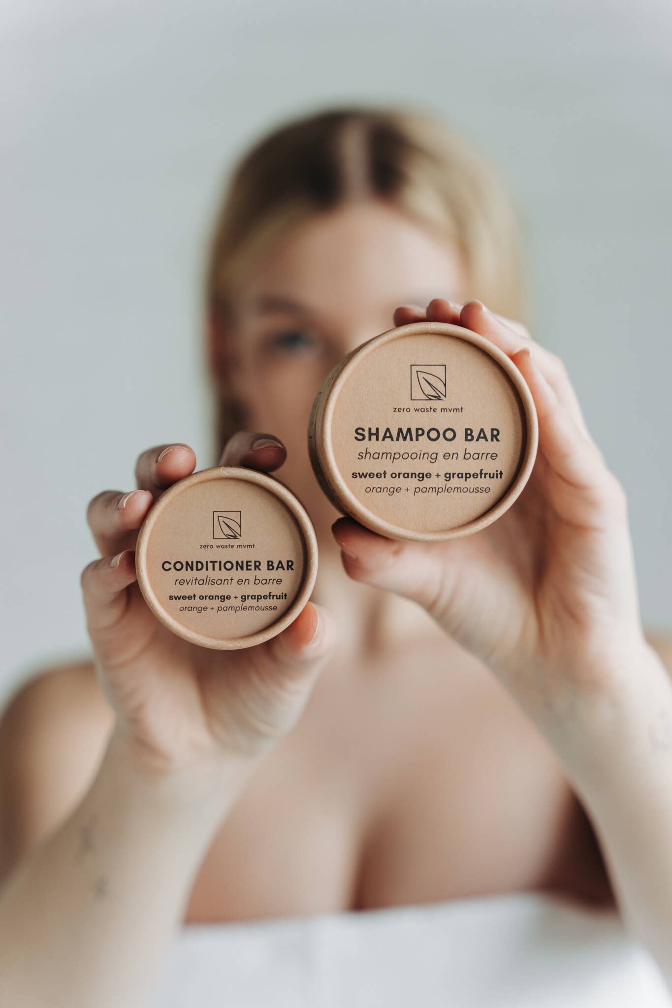 Zero Waste MVMT - Wholesale Shampoo Puck/Solid Shampoo - Shampoo Bar | Sweet Orange + Grapefruit | Zero Waste7