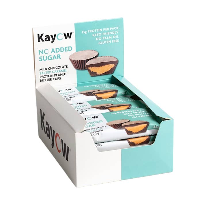 High Protein Salted Caramel Peanut Butter Cups for wholesale by Kayow Nutrition