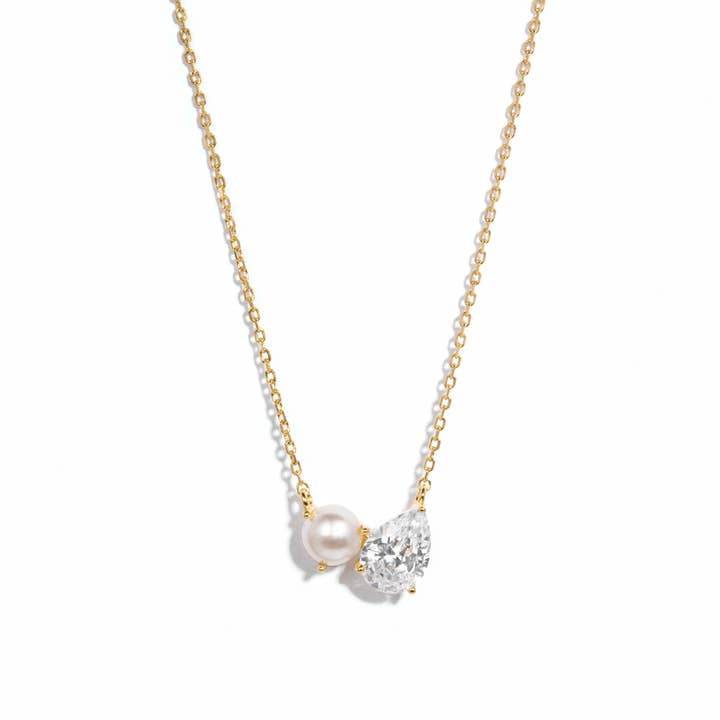 Toi et Moi Pearl Necklace for wholesale by Sami Jewels